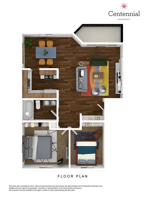 a floor plan of the centennial senior apartments
